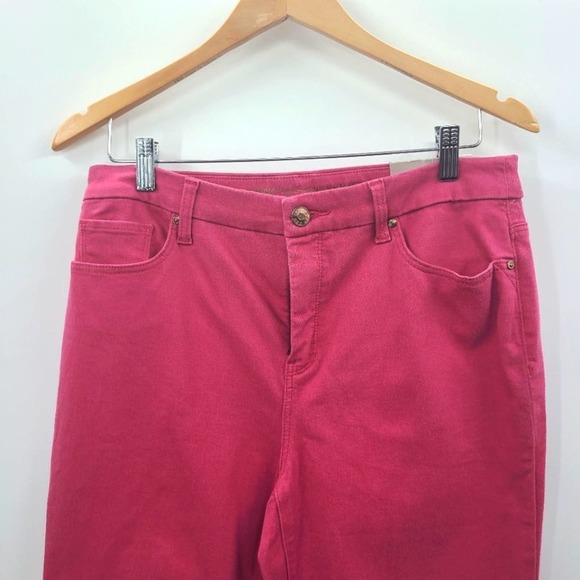 Chico's Straight leg jeans, pink,‎ size 8 - Picture 2 of 5